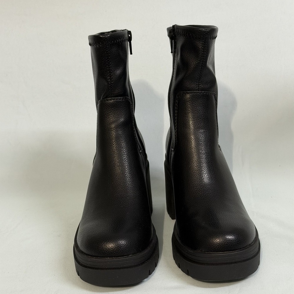NEW Sun + Stone Size-7M Women's Veronaa Stretch Lug Boots Black - Picture 7 of 10